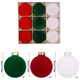thumbnail image 3 of Wmhnj Adornos navideños de bolas de terciopelo flocado de 10 cm (4 pulgadas), paquete de 12 con cuerda para colgar, ideales para decorar el rbol de Navidad., 3 of 8