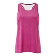 thumbnail image 4 of Pink Young Adult Tops Women Workout Tops Mesh Racerback Yoga Tank Shirts Gym Running Tops Plus Size Tops for Women, 4 of 6