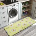 thumbnail image 3 of Lightgreen Daisy Flower White Blooms Pattern Kitchen Rug Mat,Kitchen Runner Rugs Non Skid Washable,Decorative Kitchen Floor Mats for Kitchen,Sink,Laundry,17"x47.2", 3 of 7