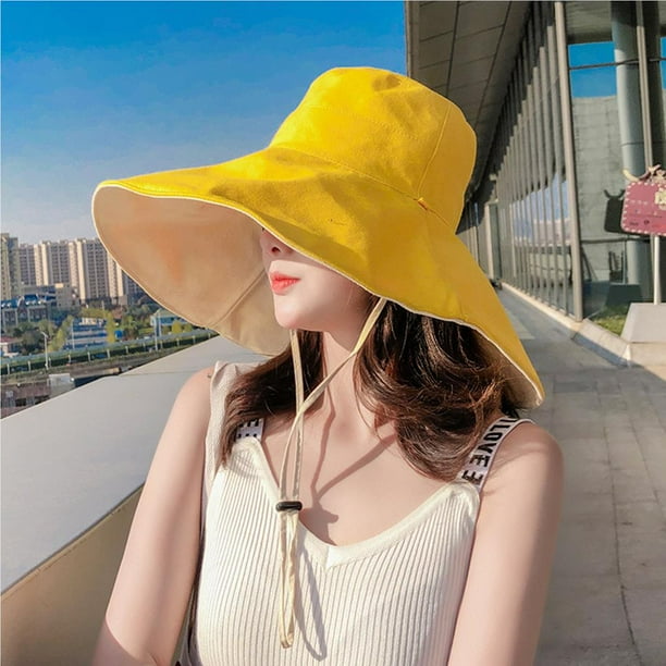 15cm large-brim Sun Hat Men Summer Outdoor Leisure Color Blocking