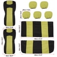thumbnail image 6 of Unique Bargains 9Pcs Universal Fit Full Car Seat Cover Kit Black Yellow, 6 of 8