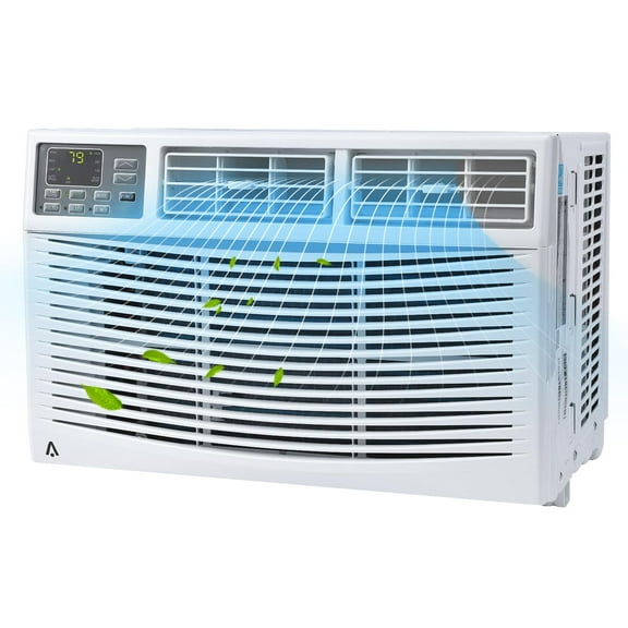 10000 BTU Window Air Conditioner, Cools up to 450 Sq. Ft Window AC Units with Wi-Fi Enabled and Remote Control, Ultra Quiet, Energy Efficient Indoor Window AC with Reusable Filter for Bedroom