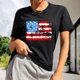 thumbnail image 1 of Camiseta Camiseta extragrande de manga corta con estampado del Día de la Independencia Cgtredaw Para estrenar, 1 of 7
