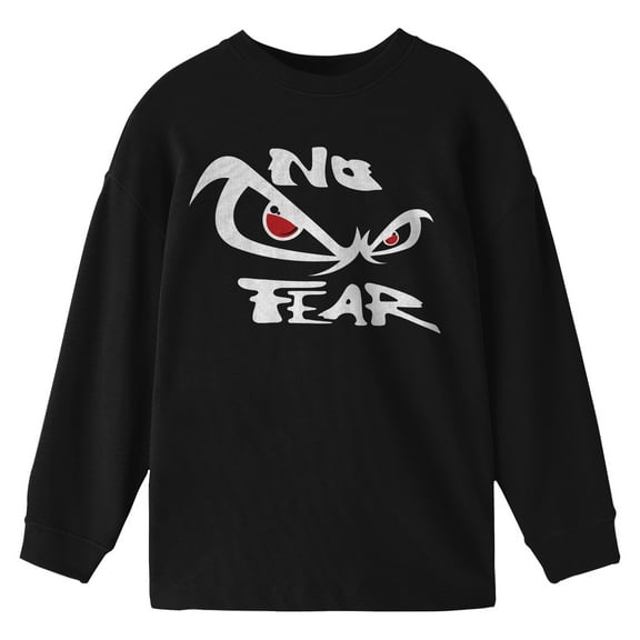 No Fear Classic Logo Youth Black Crew Neck Long Sleeve Tee-Medium