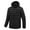 Black, variant on Pisexur Heated Jacket for Men and Women, Heated Coat Hooded Heating Warm Jackets Windproof USB Charging Electric Body Warmer
