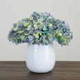 thumbnail image 3 of Nearly Natural Floral Hydrangea Artificial Arrangement with Metal Vase - 11" - Blue, 3 of 5