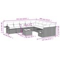 thumbnail image 2 of vidaXL 11 Piece Garden Sofa Set with Cushions Beige Poly Rattan, 2 of 5