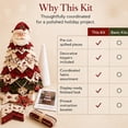 thumbnail image 6 of DIY Quilted Santa Christmas Tree Kit, Fabric Patchwork Set, Handmade | Holiday Tabletop Decor, Layered Ornament, Sewing Craft for Adults, Snowman Tree, Charming Quilting Gift(Candy Star), 6 of 7