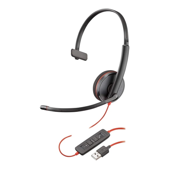Auriculares Plantronics Blackwire C3210 mono cableados con USB tipo A