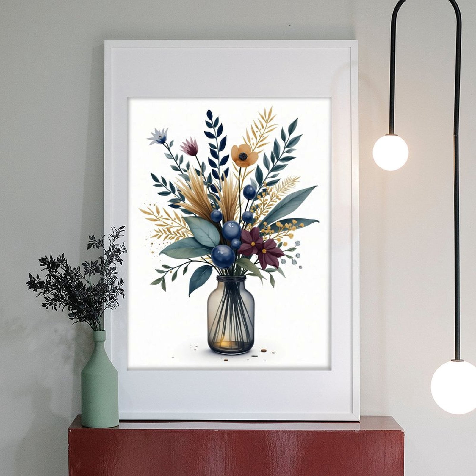 Diamond Art Kits for Adults - Modern Botanical Print No.68 5D Frameless Dimond Painting Kit for Adults Beginner, Round Diamond Kits for Home Wall Decor, Gift for Women