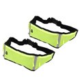 thumbnail image 2 of Riñonera ultradelgada impermeable, 2 piezas para correr, hacer senderismo, viajar, hacer ejercicio en el gimnasio y practicar deportes al aire libre, color verde, 2 of 8