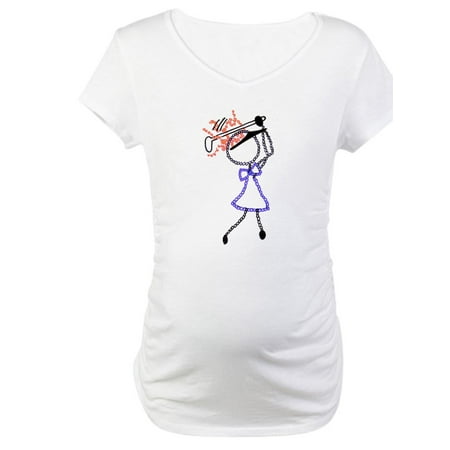 

CafePress - Golf Girl Artinjoy Maternity T Shirt - Cotton Maternity T-shirt Cute & Funny Pregnancy Tee