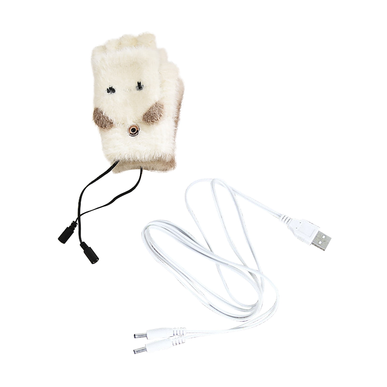 Heating Gloves Adjustable Half Fingers USB Charging Exquisite Heating