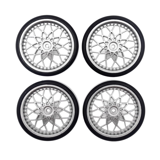 Ruedas de deriva Actualización Mejora la estabilidad del rendimiento MEJOR CONTROL DE MEJOR CONTROL DE DISEÑO RAZONABLE PERFECTADA COMPRÓDENTES LOS NEULTES DE DRIFTTING SILVER 4 PAQUETES Guardurnaity FN001784-02