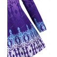 thumbnail image 4 of Más el tamaño de impresión tribal camiseta Rosegal Mangas largas de talla grande, 4 of 5