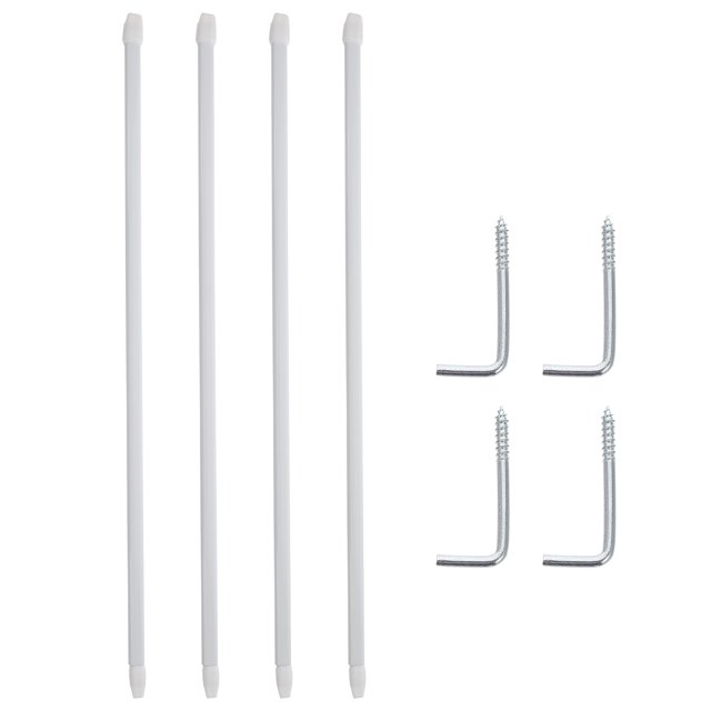 OULII 2 Pcs Tringle à Rideau Extensible Fer Anti-Humidité Ajustable pour Propriétaires Salon