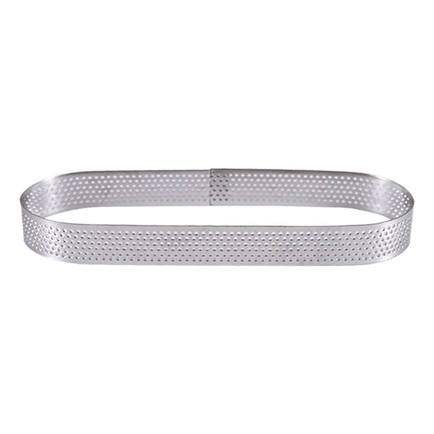 Molde Ovalado Para Tartas De Acero Inoxidable Perforado Para Tartas De Queso. Disipa El Calor De Manera Uniforme. Molde Ovalado Para Tartas Fácil De Usar. Adecuado Para Repostería Casera Y Cocina.