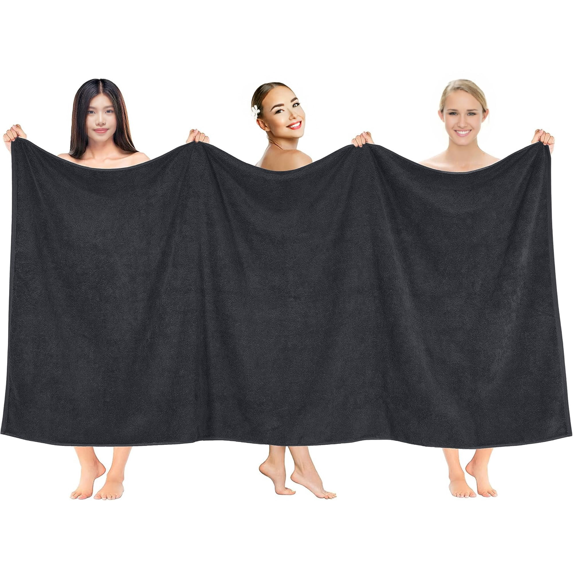 RIVERSIDE Oversized Bath Sheet 1 Pack 40x80 Soft Cotton Absorbent Towel 600 GSM - Charcoal