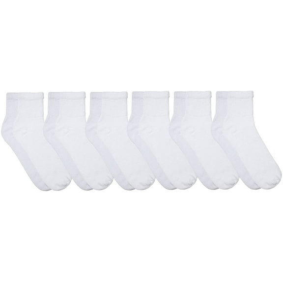 Yacht & Smith Women's Diabetic Neuropathy Edema Socks, Cotton Crew, Medical Socks, Size 9-11