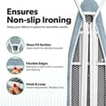 thumbnail image 2 of Home Intuition Extra Thick Ironing Board Cover and Pad Iron Scorch Resistant with Hook and Loop Secure Fastener and Elastic Edge,15x54, Standard Size Coated Thick Padding, Light Blue, 2 of 8