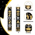 thumbnail image 5 of Graduation Porch Sign Class Of 2026 Banner Congrats Grad Door Banner Graduation Yard Sig for Home School Indoor Outdoor Party Supplies Black Design 4, 5 of 7