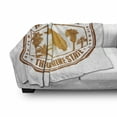 thumbnail image 3 of Florida Soft Flannel Fleece Throw Blanket, Sunshine State of America City Map Trees and Stars Travel Stamp, Cozy Plush for Indoor and Outdoor Use, 50" x 60", Orange Ginger and White, by Ambesonne, 3 of 6