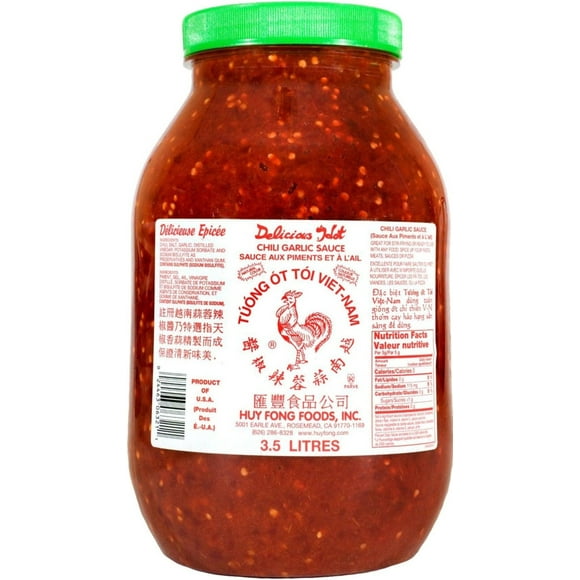 Huy Fong Hot Chilli Garlic Sauce - 136oz - Single Pack - Add Fire to Your Kitchen (1ct)