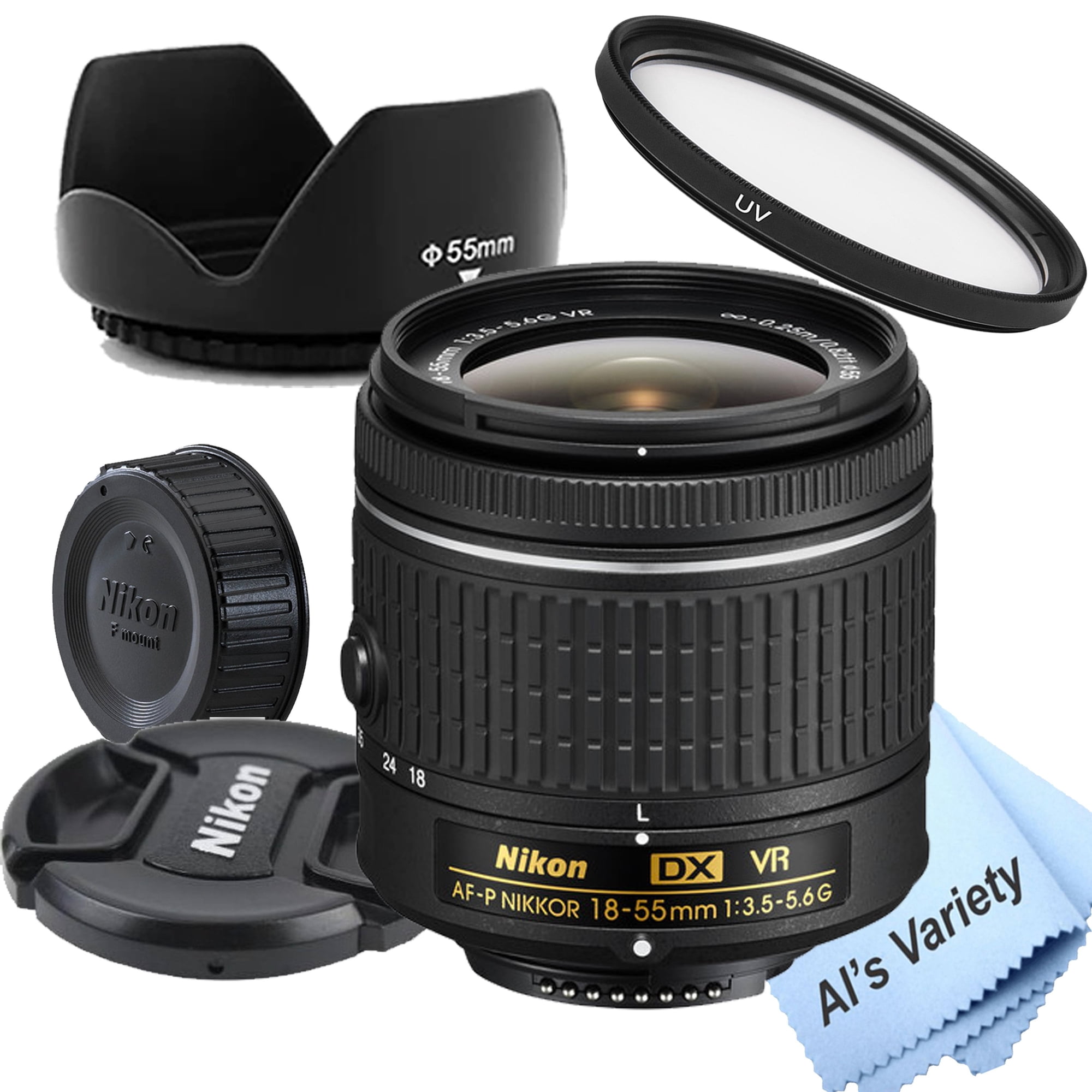 Nikon AF-P DX NIKKOR 18-55mm f/3.5-5.6G VR Lens White Box (International Model)