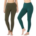 thumbnail image 1 of 2 Packs of TheLovely Women Premium Cotton High Waist Full Length Leggings, 1 of 4