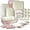 Pink with Handles, variant on Stackable Nonstick Bakeware Set Heavy Duty Cream 13 Pcs