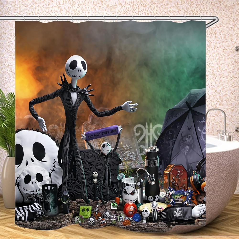 Shower Curtain The Nightmare Before Christmas Bathroom Decor Jack and ...