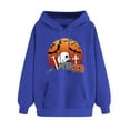 thumbnail image 3 of Womens Tops Long Sleeved Hooded Sport Hooded Print Halloween Winter Sweatshirt Dark Blue,Blouse for Women, 3 of 5