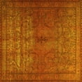 thumbnail image 1 of Ahgly Company Machine Washable Indoor Square Persian Yellow Traditional Area Rugs, 6' Square, 1 of 4