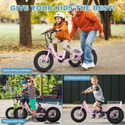 MOONCOOL Electric Tricycle for Kids ,16x3 3 Wheel 250W 10.4Ah Etrike W/ LED headlight & Rear Basket & horn bell & DIY stickers,6/9/12.5 MPH