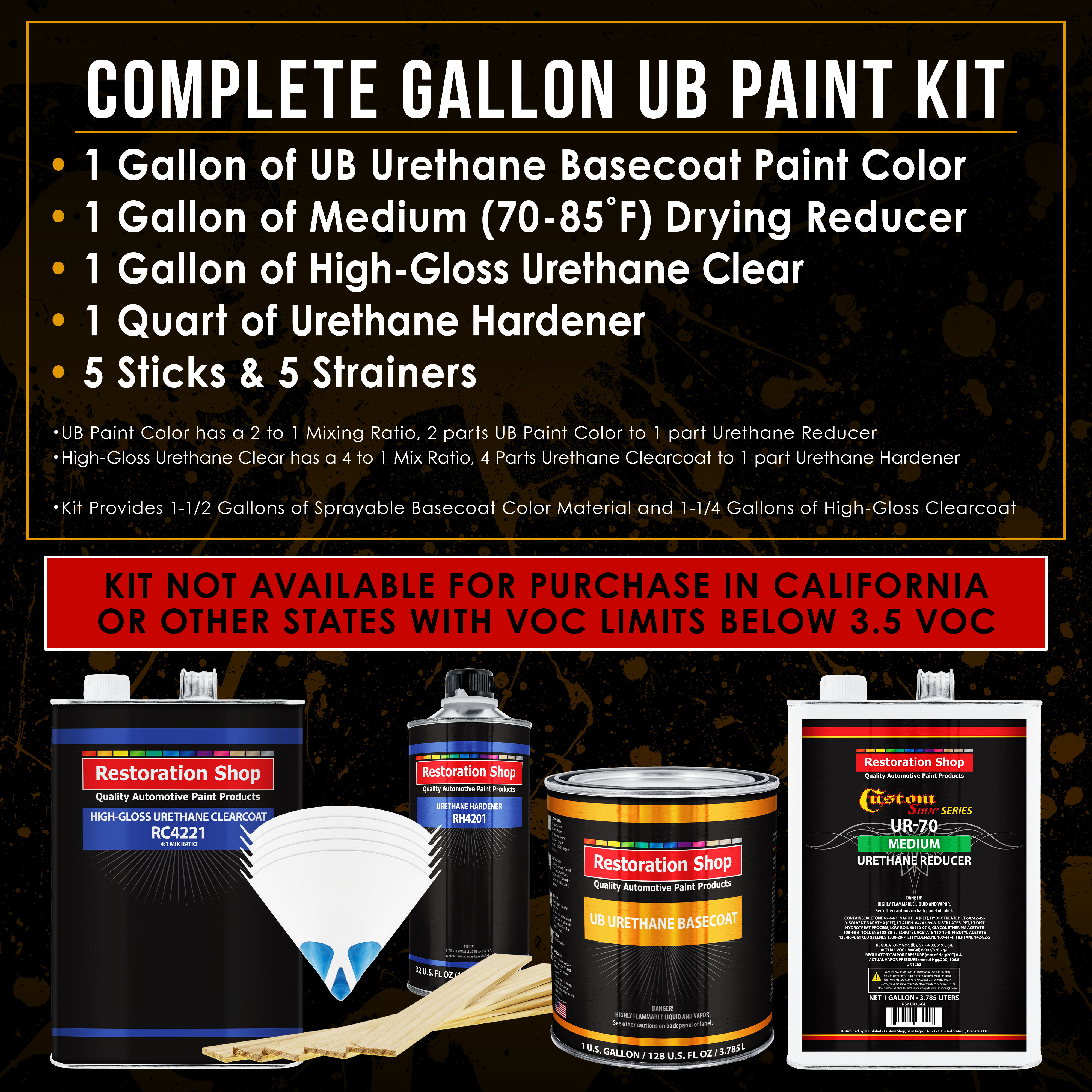 Anthracite Gray Pearl Gallon URETHANE BASECOAT CLEARCOAT Car Auto Paint Kit