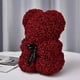 thumbnail image 3 of Oso rosa - Oso de peluche rosa de 10 pulgadas Hugz Teddy Bear Bear - Más de 250 docenas de flores artificiales - Día de San Valentín, aniversario y despedidas de soltera Caja de regalo transparente (Borgoña) Zhivalor WRMH-203-4, 3 of 8