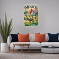 thumbnail image 5 of Nostalgic Cholula Retro Travel Poster Showing Countryside, Pyramid And Traditions Canvas Poster, 5 of 8