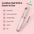 thumbnail image 3 of HengYuaoler Electric Nail Drill with Type-C Charging 12 Drill Bits Portable Nail Dremel Tool for Women - Nail Kit Nail Grinder for Human, 3 of 8