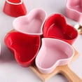 thumbnail image 6 of Heart Shaped Ramekins 4 Oz Oven Safe, Creme Brulee Ramekins, Souffle Cups, Heart Shape Ceramic Side Dish Bowl, Souffle Dishes For Oven-red-Set of 2, 6 of 6