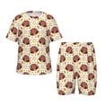 thumbnail image 1 of Balery Fall Turkey Conjunto de Pijama Infantil de Manga Corta con Estampado – Ropa de Dormir de Algodón Suave-Medium, 1 of 6