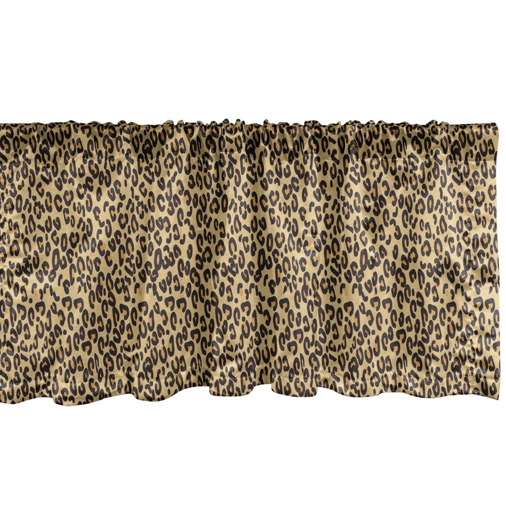 Leopard Window Valance, Illustration of Continuous Animal Print Random