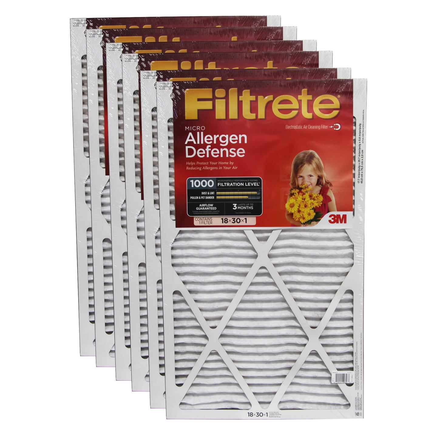 18x30x1 3M Filtrete Micro Allergen Filter (6Pack)