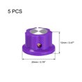 thumbnail image 2 of Uxcell 6.4mm Eje Agujero Potenciómetro Control de Volumen Perillas de Efecto Pedal Morado 5 pcs, 2 of 3
