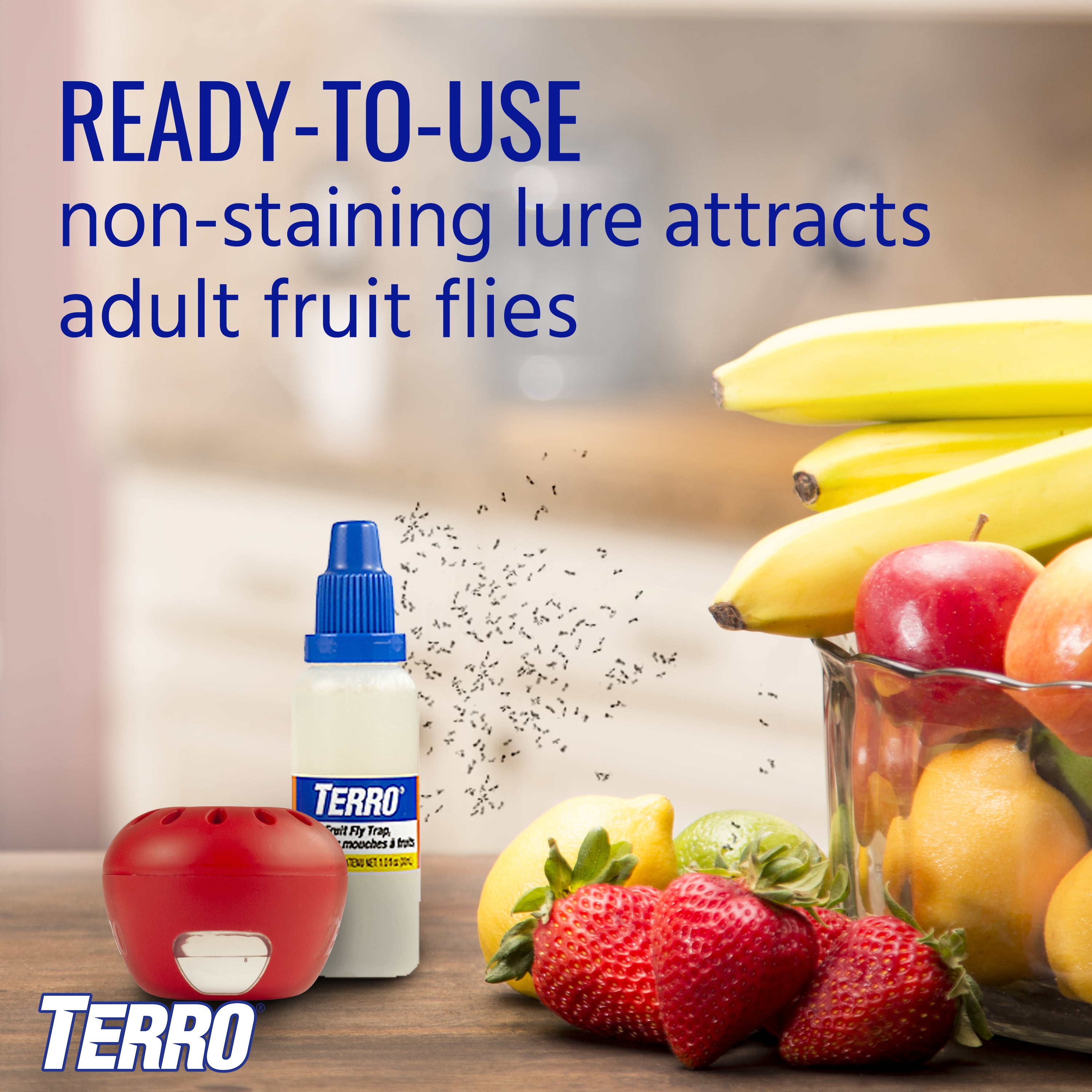 TERRO Wasp & Fly Trap Plus Fruit Fly Refill - 3 Pack 