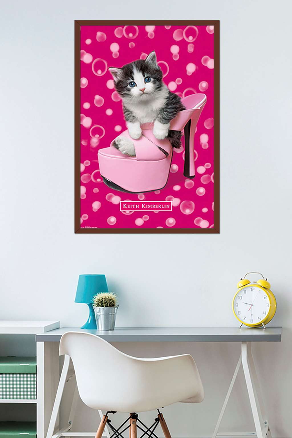 Keith Kimberlin - Kitten - Shoe Wall Poster, 22.375" x 34", Framed