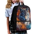 thumbnail image 3 of Uorisanigo 17 inch School Galaxy Wolf Backpack for Boys Girls 5-11 Year, Multifunctional Back to School Bag, Elementary Kindergarten Large Capacity Casual Basic Bookbag, 3 of 6