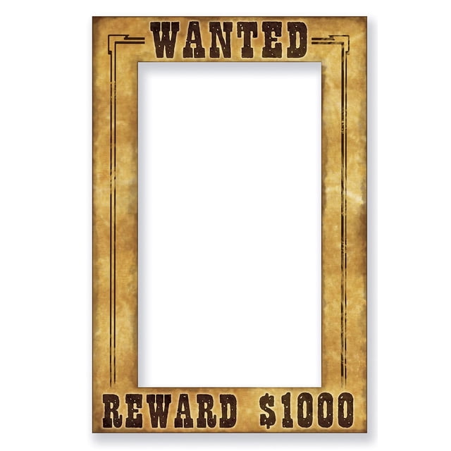 Marco de fotos divertido Beistle Western Wanted Authentic Wild West