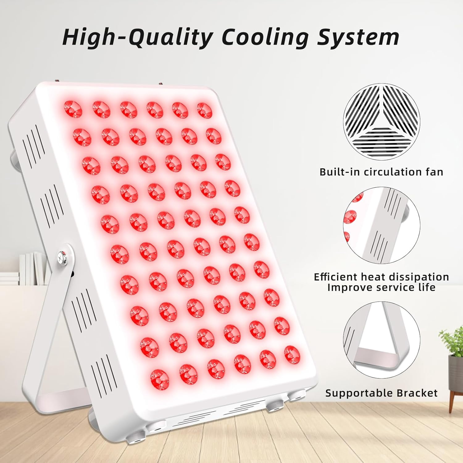 Compact Red Light Panel with Wireless Remote, Targeted Infrared Light Device for At-Home Wellness and Soothing Muscle Comfort