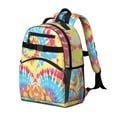 thumbnail image 2 of Colorful Tie Dye Pattern Backpack for School,Cute School Bag,Schoolbag with Adjustable Shoulder Straps & Padded Back,15.25"x11.5"x5.25", 2 of 5