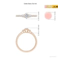thumbnail image 4 of ANGARA Natural Oval and Diamond Three Stone Ring in 14K Rose Gold for Women (Size-5x3mm| Color-G| Clarity-VS2) | April Birthstone, Anniversary, Jewelry Gift for Women | Natural Diamond Ring, 4 of 8